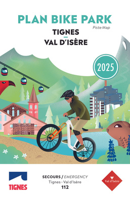 Couverture du plan du bike park Tignes - Val d'Isère 2025